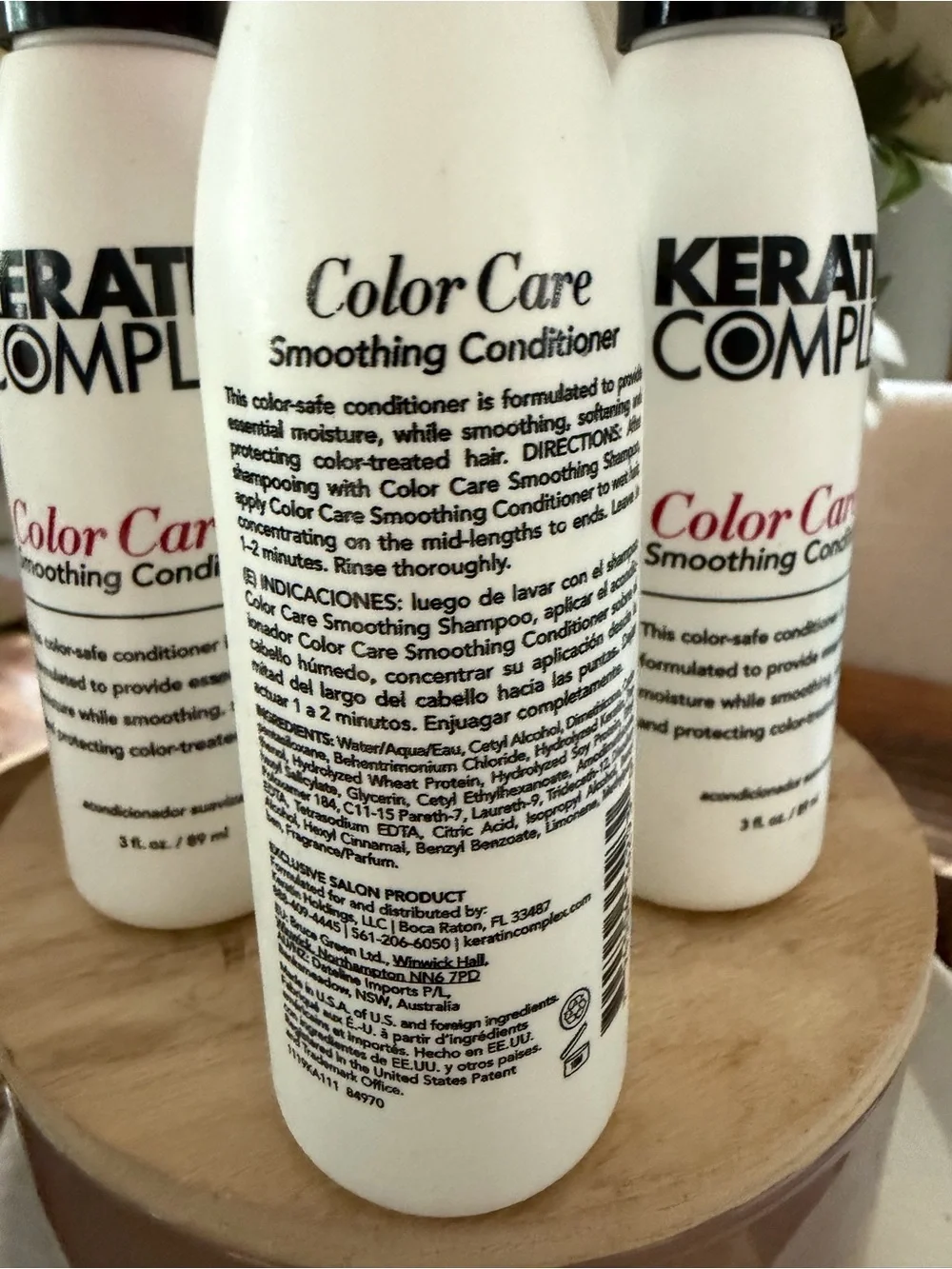 LOT OF 3 Keratin Complex (3) 3 oz travel size Conditioner color care NEW